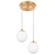 Pendente decorativo modelo Sphera com 2 globos - Cobre