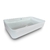Cuba de louça para banheiro retangular modelo luxuoso 61cmx35cm - Branco - loja online