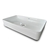 Cuba de louça para banheiro retangular modelo luxuoso 61cmx35cm - Branco - Bruno Acabamentos