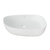 Cuba de louça para banheiro oval modelo luxuoso 52cmx40cm - Branco