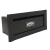 Caixa de correio frente inox moderna 17 x 36 cm preto
