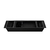 Canal organizador úmido em aço inox com acessórios 90 cm - Preto
