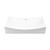 Cuba de louça para banheiro retangular modelo abaulado 55cmx35cm - Branco