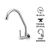 Torneira para cozinha 1/4 V de parede metal cromada 1167 C61 na internet