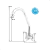 Torneira para cozinha 1/4 V de parede metal cromada 1167 C61 na internet