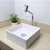 Cuba de louça para banheiro quadrada modelo sem mesa 30cmx30cm - Branco - comprar online