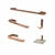 Kit Acessórios p/ Banheiro Athena Aço Inox Rose Gold
