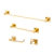Kit acessórios para banheiro 4 peças latão dourado quadritt - comprar online