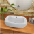 Cuba pia para banheiro lavabo apoio sobrepor 51cm branco - comprar online