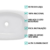 Cuba de louça para banheiro retangular modelo Iris sem mesa 51cmx37cm - Branco - loja online