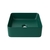 Cuba de louça para banheiro quadrada modelo sem mesa 36cmx36cm - Verde
