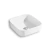 Cuba de louça para banheiro quadrada modelo arredondado 39cmx39cm - Branco - Bruno Acabamentos