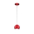 Pendente decorativo modelo bola pequena com soquete - Vermelho