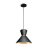 Pendente decorativo modelo cone Malibu com soquete - Preto com cobre