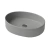 Cuba de louça para banheiro oval modelo Luxuoso 55cmx42cm - Cinza na internet