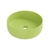Cuba de louça para banheiro redonda modelo Moscou 36x36cmx30cm - Verde limão