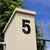 Número residencial dupla face 13 cm preto - loja online