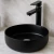 Cuba de louça para banheiro redonda modelo Moscou 36cmx36cm - Preto fosco - comprar online