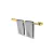 Kit 2 Porta Toalhas De Banho Quadrado Athena Dourado na internet