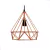 Pendente Aramado Diamante Cobre + Lampada De Filamento - comprar online