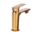 Torneira monocomando para banheiro chata baixa - Dourado escovado - Bruno Acabamentos