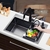 Cuba para cozinha gourmet retangular 44 cm preto - comprar online