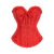 Corset Overbust brocato Rojo - comprar online