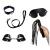 Combo esposas latigo antifaz y collar Sado Bdsm