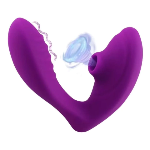 Vibrador Con Succionador De Clítoris Recargable USB - comprar online