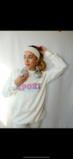 Moletom off white sport comfy canguru - loja online