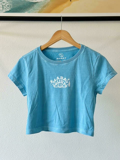 Blusa Cropped Azul Mabay surf club