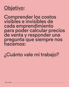 Costos y cálculo de precios para joyería - ONLINE - tienda online