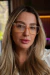 Armação para grau LGE963 Rosê com detalhes laranja e amarelo / feminino