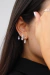 Argola com pedra cor Cristal - comprar online