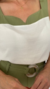 Conjunto Feminino Calça Clochard E Regata Bicolor Verde na internet