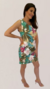 Vestido Moni Estampado Com Botão flores