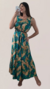 Vestido Longo Estampa Folhagem