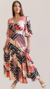 Vestido Midi Fenda Lateral Estampado