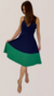 Vestido Feminino Bicolor Crepe - comprar online