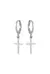 Brinco Argola Click com Pingente de Cruz Liso - comprar online