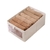 Caja plegable tipo lino natural con visor - comprar online