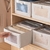 Caja plegable tipo lino natural con visor - tienda online