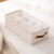 Caja plegable tipo lino natural con divisiones y manija de cuero - Kontainer Shop