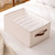 Caja plegable tipo lino natural con divisiones y manija de cuero en internet