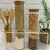 Frasco de vidrio redondo con tapa de bamboo - tienda online