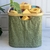 Cesto organizador verde con soporte de bamboo plegable - comprar online