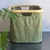 Cesto organizador verde con soporte de bamboo plegable - tienda online