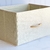 Caja plegable tipo lino gris y manija de madera - comprar online