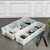 Organizador con divisiones moviles translucido - Kontainer Shop