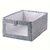 Caja plegable tipo lino gris con visor en internet